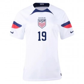 USA DUNN 19 Matchtröjor Dam Hemma Fotbollströja VM 2022